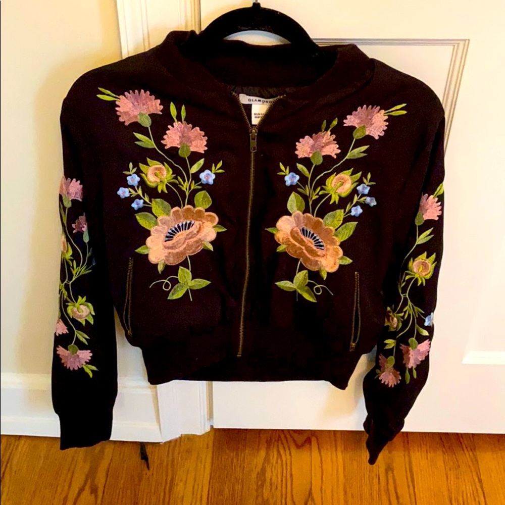 glamorous brand 100% silk jacket